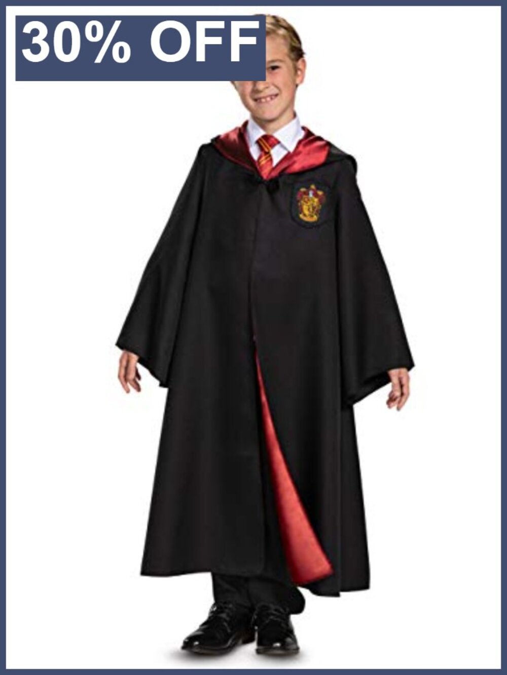 Kids Harry Potter Gryffindor Costume Robe with Hood and Satin Lining